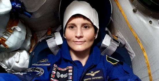 Samantha in Soyuz
